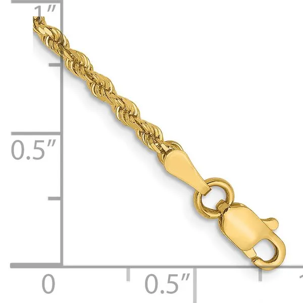 Leslie's 14K 2mm Diamond-Cut Rope Chain Image 2 Johnson Jewellers Lindsay, ON
