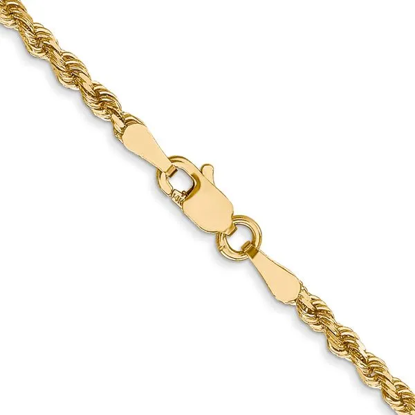 Leslie's 14K 2.5mm Diamond-Cut Rope Chain Image 3 Albert's Jewelers Kingsland, GA