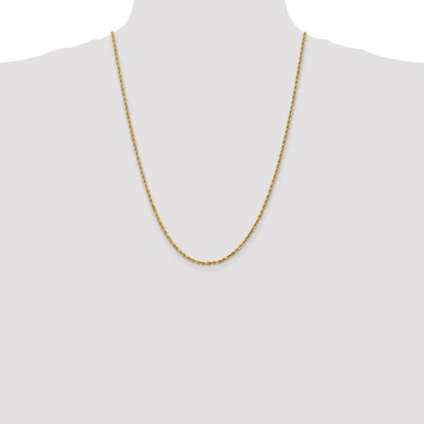 Leslie's 14K 2.5mm Diamond-Cut Rope Chain Image 4 Albert's Jewelers Kingsland, GA