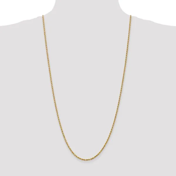 Leslie's 14K 2.5mm Diamond-Cut Rope Chain Image 4 Atlanta West Jewelry Douglasville, GA