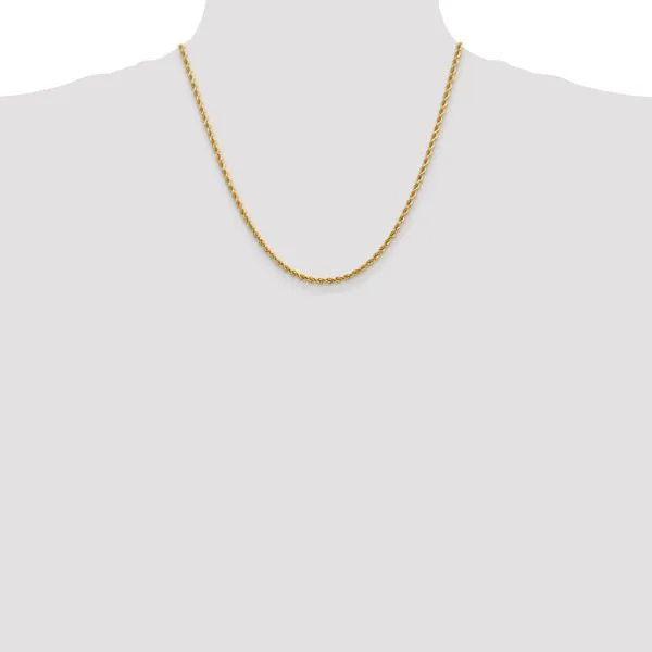 Leslie's 14K 2.75mm Diamond-Cut Rope Chain Image 4 Albert's Jewelers Kingsland, GA
