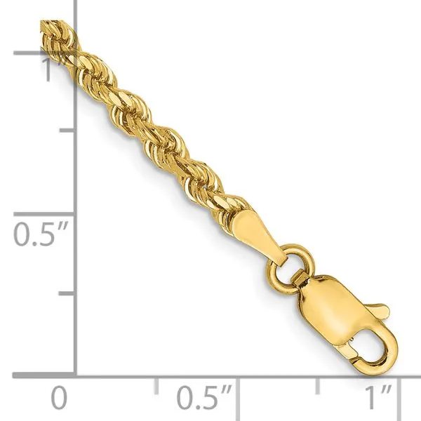 Leslie's 14K 2.75mm Diamond-Cut Rope Chain Image 2 Albert's Jewelers Kingsland, GA