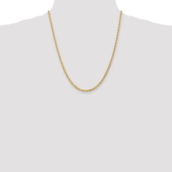 Leslie's 14K 3mm Diamond-Cut Rope Chain Image 4 Arlene's Fine Jewelry Vidalia, GA