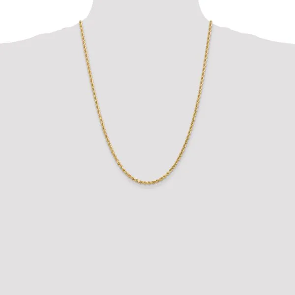 Leslie's 14K 3mm Diamond-Cut Rope Chain Image 4 Johnson Jewellers Lindsay, ON