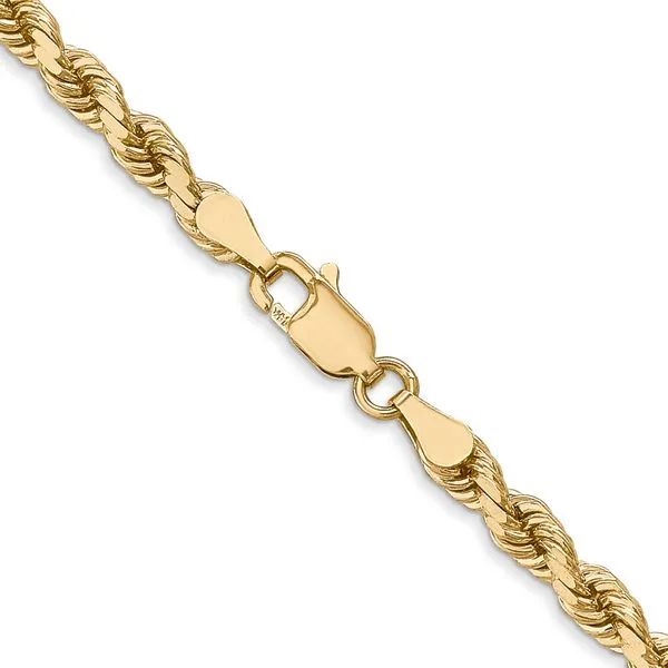 Leslie's 14K 4mm Diamond-Cut Rope Chain Image 3 Spencer's Jewelers Athens, GA