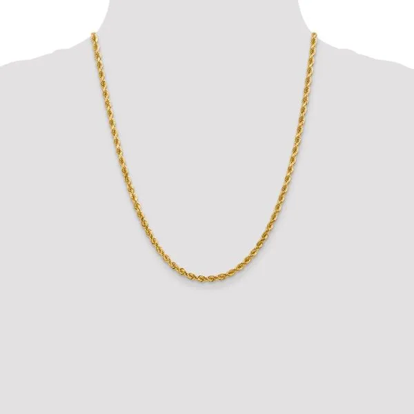 Leslie's 14K 4mm Diamond-Cut Rope Chain Image 4 Johnson Jewellers Lindsay, ON