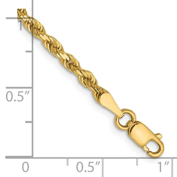 Leslie's 14K 2.75mm Diamond-Cut Lightweight Rope Chain Image 2 Diny's Jewelers Middleton, WI