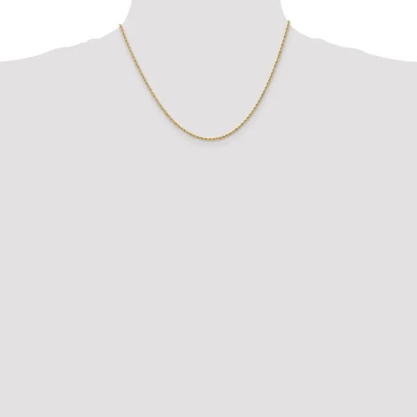 Leslie's 14K 1.6mm Solid Regular Rope Chain Image 4 Oak Valley Jewelers Oakdale, CA