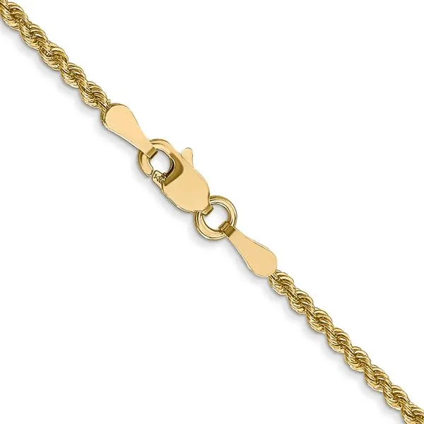 Leslie's 14K 2mm Solid Regular Rope Chain Image 3 Albert's Jewelers Kingsland, GA