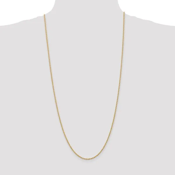 Leslie's 14K 2mm Solid Regular Rope Chain Image 4 Albert's Jewelers Kingsland, GA