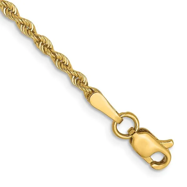 Leslie's 14K 2mm Solid Regular Rope Chain Peran & Scannell Jewelers Houston, TX