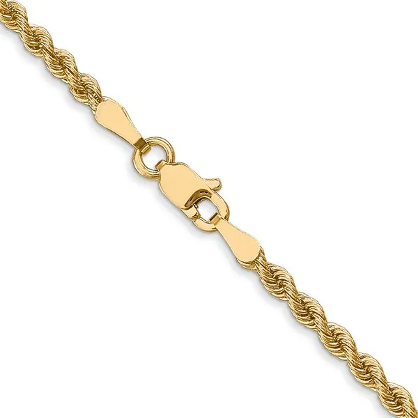 Leslie's 14K 2.5mm Solid Regular Rope Chain Image 3 Albert's Jewelers Kingsland, GA