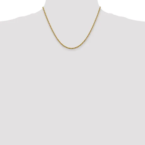 Leslie's 14K 2.5mm Solid Regular Rope Chain Image 4 Albert's Jewelers Kingsland, GA