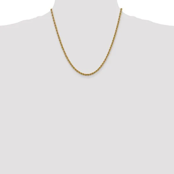 Leslie's 14K 3mm Solid Regular Rope Chain Image 4 Arlene's Fine Jewelry Vidalia, GA