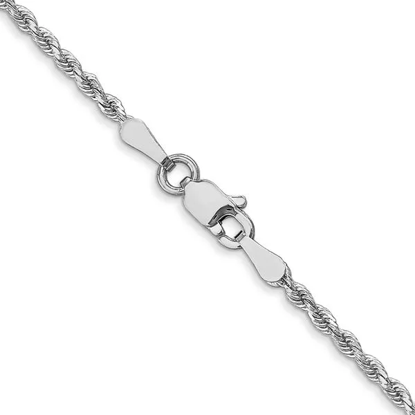 Leslie's 14K White Gold 1.75mm Diamond-Cut Rope Chain Image 3 Atlanta West Jewelry Douglasville, GA