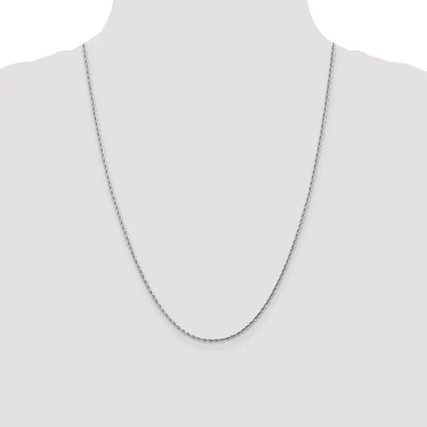 Leslie's 14K White Gold 1.75mm Diamond-Cut Rope Chain Image 4 Atlanta West Jewelry Douglasville, GA