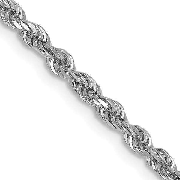 Leslie's 14K White Gold 2.5mm Diamond-Cut Rope Chain Jewelry Design Studio Jensen Beach, FL