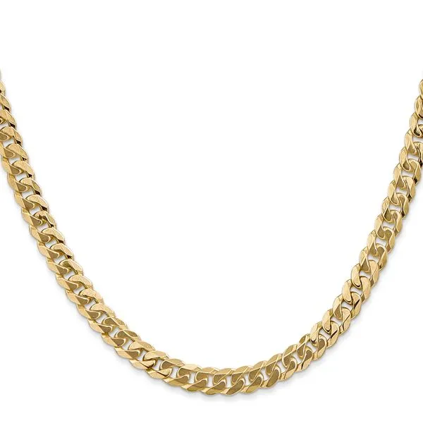 Leslie's 14K 5.75mm Flat Beveled Curb Chain Image 2 Diny's Jewelers Middleton, WI
