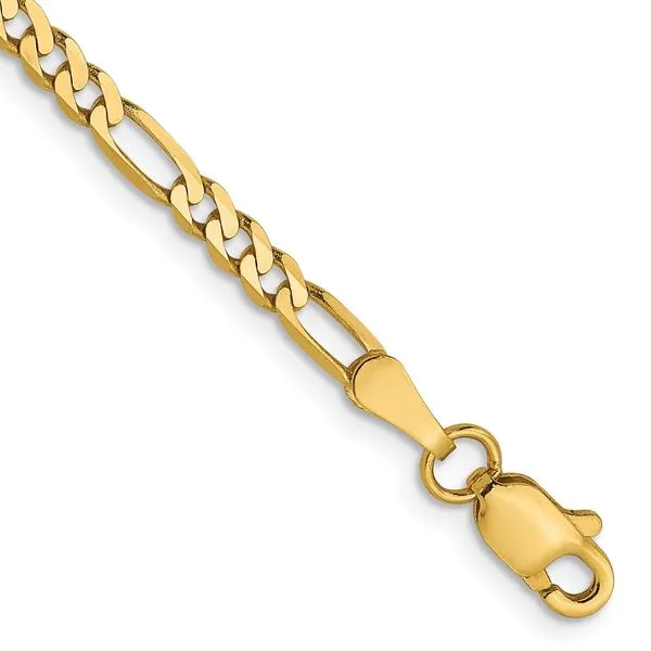 Leslie's 14K 2.75mm Flat Figaro Chain Anklet Albert's Jewelers Kingsland, GA