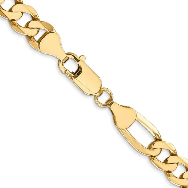 Leslie's 14K 7mm Flat Figaro Chain Image 3 Diamond Design Jewelers Somerset, KY