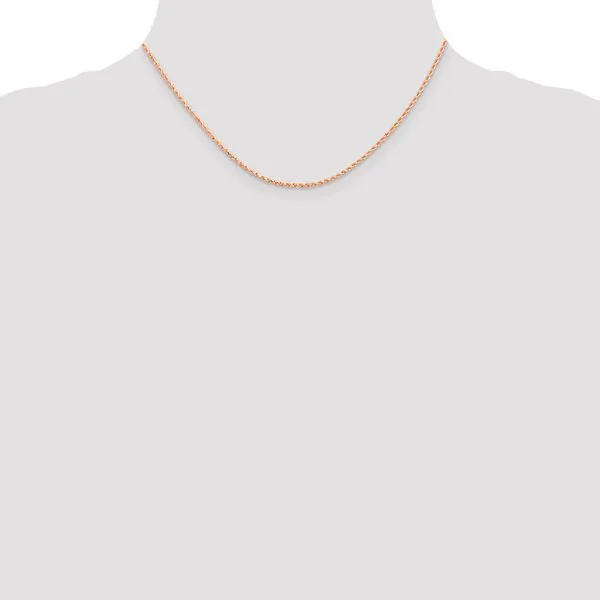 Leslie's 14K Rose Gold 1.5mm Diamond-Cut Rope Chain Image 4 Johnson Jewellers Lindsay, ON