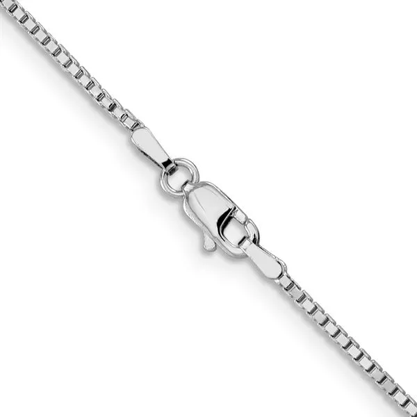Leslie's 14K White Gold 1.3mm Box Chain Image 3 Atlanta West Jewelry Douglasville, GA