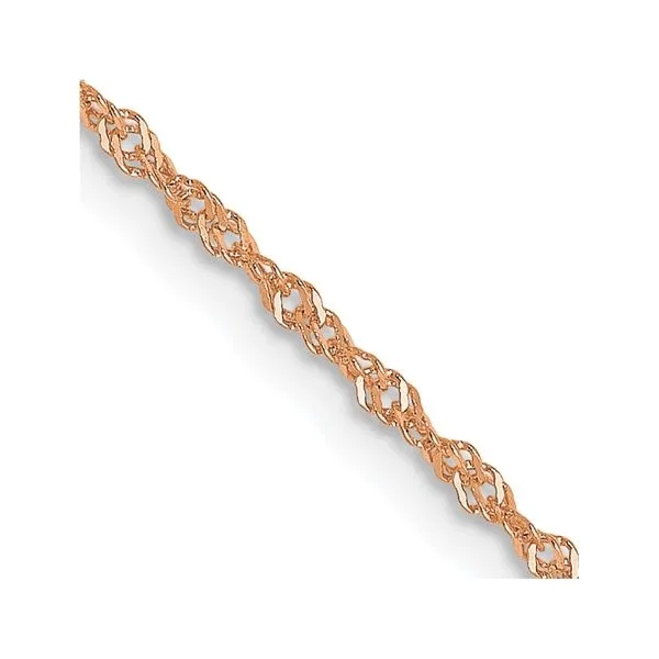 Leslie's 14K Rose Gold 1mm Singapore with Lobster Clasp Chain Johnson Jewellers Lindsay, ON