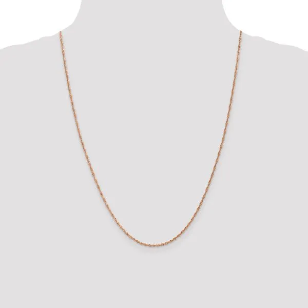 Leslie's 14K Rose Gold 1mm Singapore with Lobster Clasp Chain Image 4 Johnson Jewellers Lindsay, ON