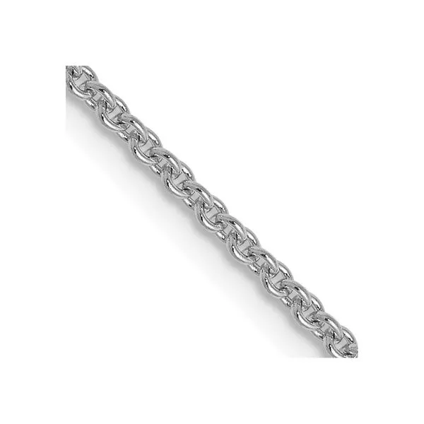 Leslie's 14K White Gold 1.4mm Round Cable Chain Johnson Jewellers Lindsay, ON
