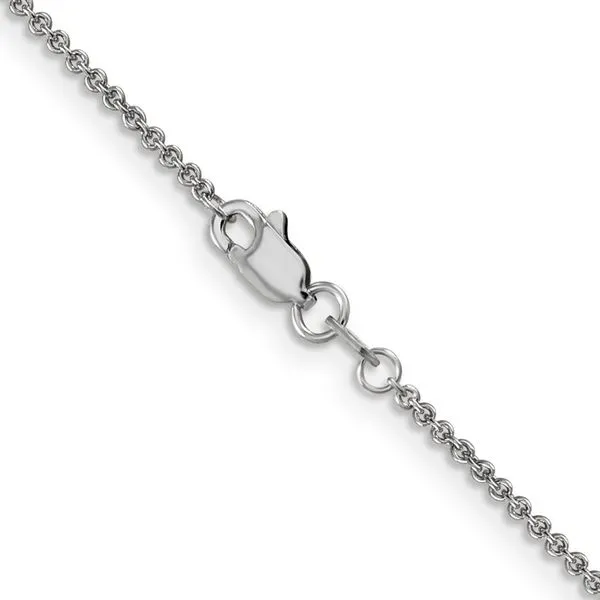 Leslie's 14K White Gold 1.4mm Round Cable Chain Image 3 Jewelry Design Studio Jensen Beach, FL