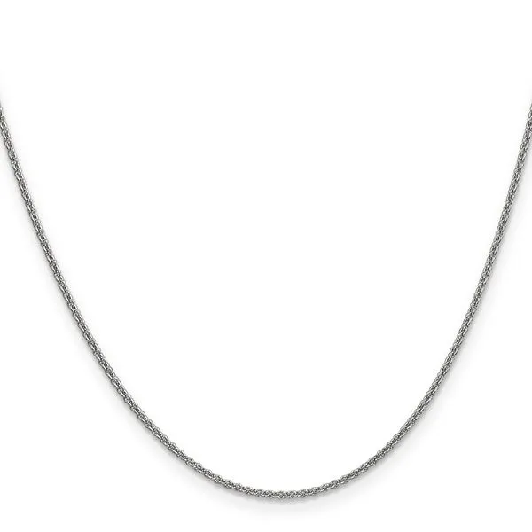 Leslie's 14K White Gold 1.4mm Round Cable Chain Image 2 S&E Jewelers Depew, NY