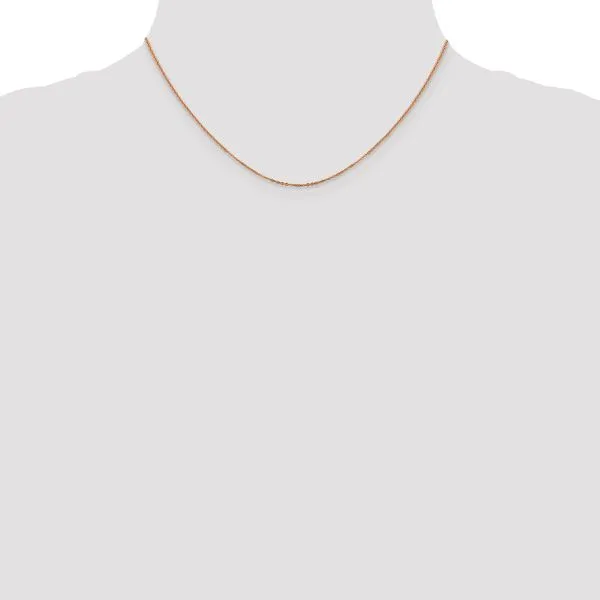 Leslie's 14K Rose Gold 1.1mm Flat Cable Chain Image 4 Atlanta West Jewelry Douglasville, GA