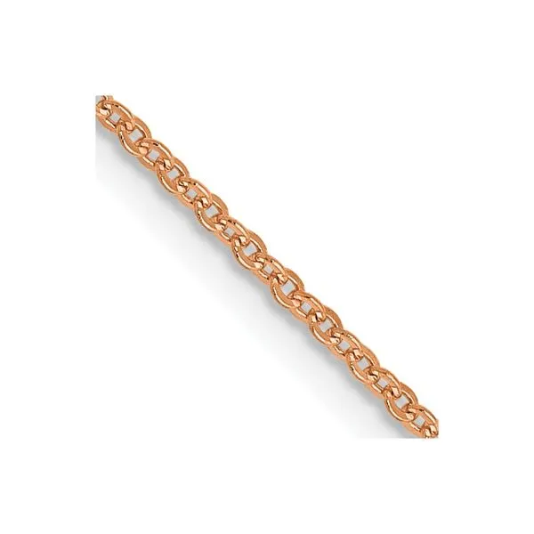 Leslie's 14K Rose Gold 1.1mm Flat Cable Chain Atlanta West Jewelry Douglasville, GA