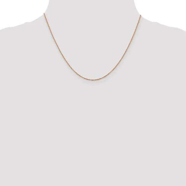Leslie's 14K Rose Gold 1.1mm Flat Cable Chain Image 4 Atlanta West Jewelry Douglasville, GA