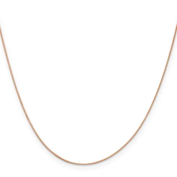 Leslie's 14K Rose Gold .5mm Baby Box with Lobster Clasp Chain Image 2 Diny's Jewelers Middleton, WI