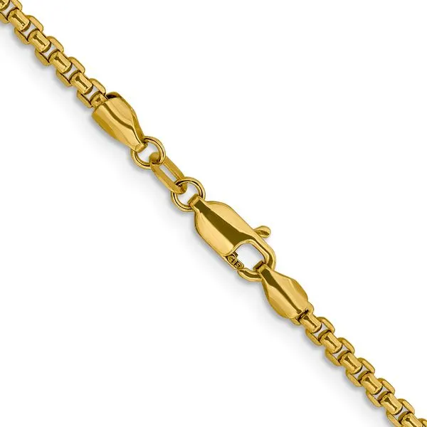 Leslie's 14K 2.4mm Semi-Solid D/C Round Box Chain Image 3 Barnett Jewelers Jacksonville, FL