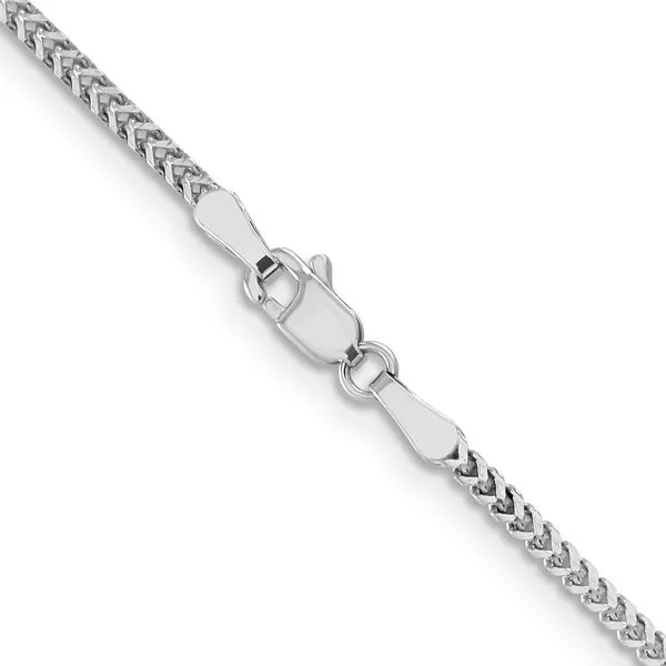 Leslie's 14K White Gold 1.5mm Franco Chain Image 3 Johnson Jewellers Lindsay, ON