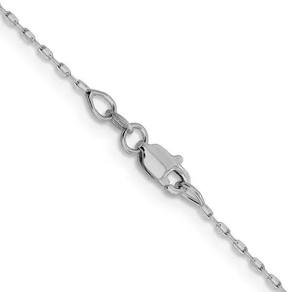 Leslie's 14K White Gold 1mm D/C Open Long Link Cable Chain Image 3 Jewelry Design Studio Jensen Beach, FL
