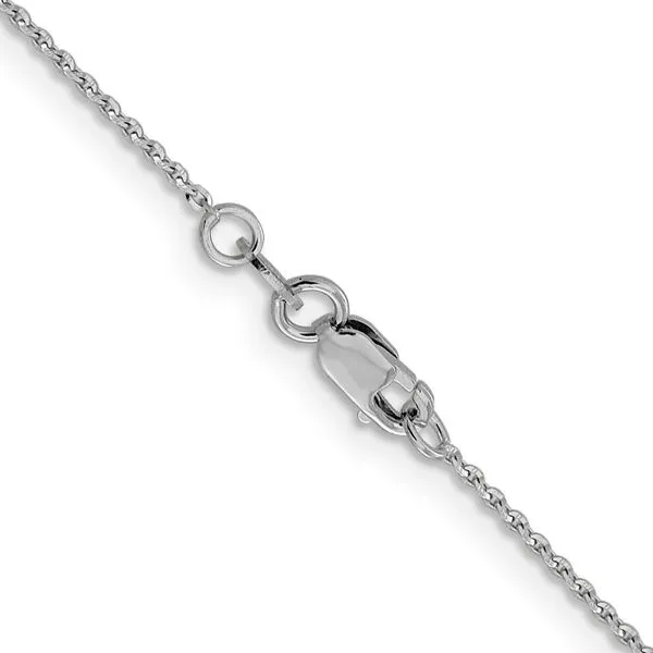 Leslie's 14K White Gold 1.15mm D/C Oval Link Chain Image 3 Diamond Design Jewelers Somerset, KY
