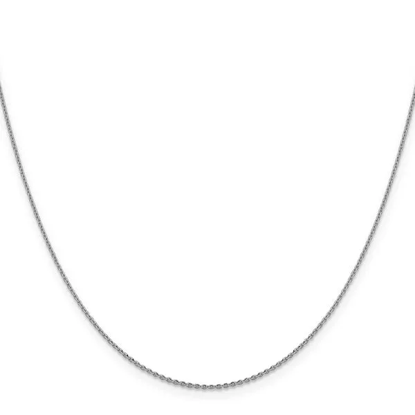 Leslie's 14K White Gold 1.15mm D/C Oval Link Chain Image 2 Johnson Jewellers Lindsay, ON