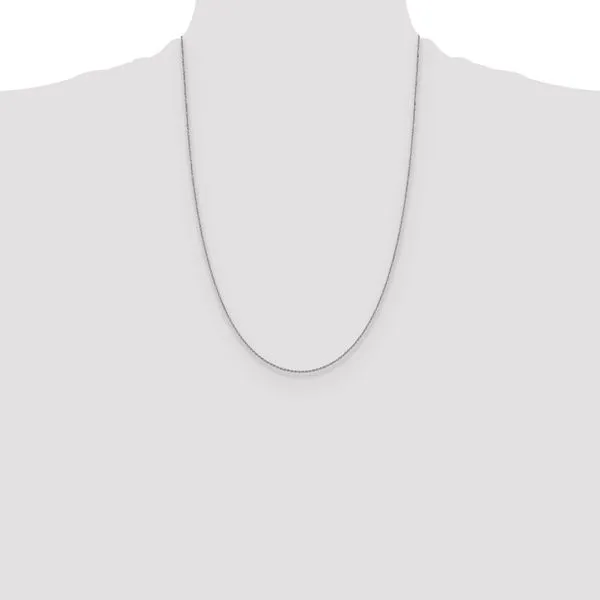 Leslie's 14K White Gold 1.15mm D/C Oval Link Chain Image 4 Johnson Jewellers Lindsay, ON