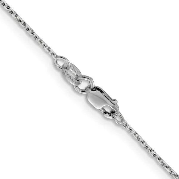 Leslie's 14K White Gold 1.25mm D/C Rolo Chain Image 3 Jewelry Design Studio Jensen Beach, FL