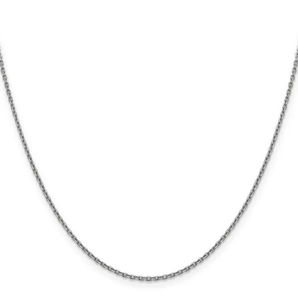 Leslie's 14K White Gold 1.5mm D/C Rolo Chain Image 2 Diamond Design Jewelers Somerset, KY