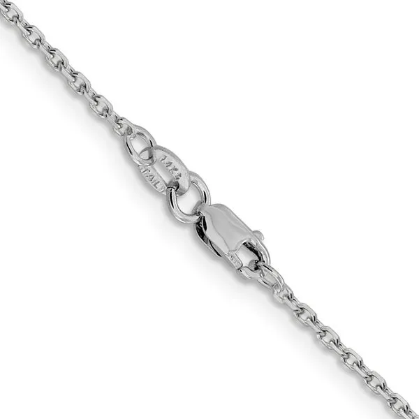 Leslie's 14K White Gold 1.5mm D/C Rolo Chain Image 3 Diamond Design Jewelers Somerset, KY