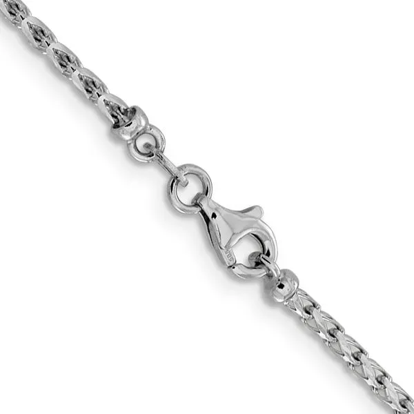 Leslie's 14K White Gold 2.1mm D/C Open Franco Chain Image 3 Spencer's Jewelers Athens, GA
