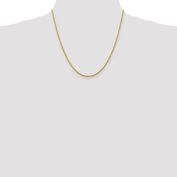 Leslie's 14K 2.25mm Solid Regular Rope Chain Image 4 Arlene's Fine Jewelry Vidalia, GA