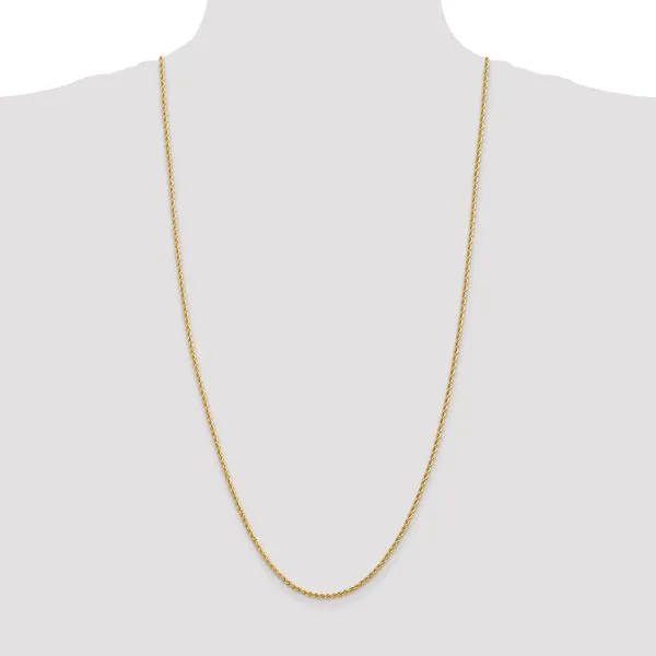 Leslie's 14K 2.25mm Solid Regular Rope Chain Image 4 Albert's Jewelers Kingsland, GA