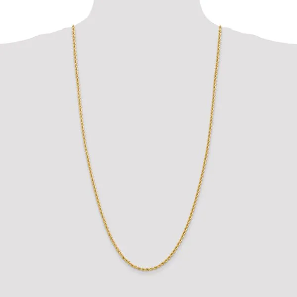 Leslie's 14K 2.75mm Solid Regular Rope Chain Image 4 Diny's Jewelers Middleton, WI