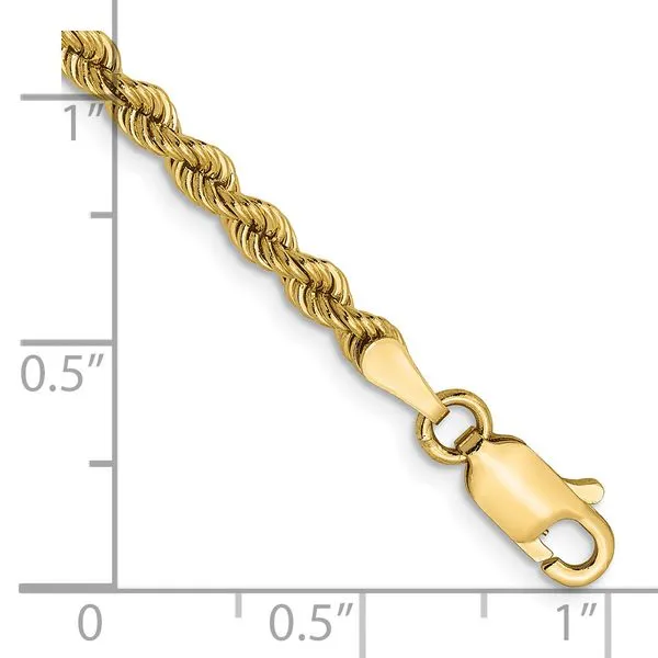 Leslie's 14K 2.75mm Solid Regular Rope Chain Image 2 Albert's Jewelers Kingsland, GA