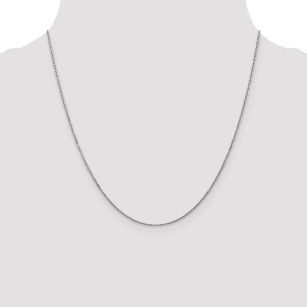 Leslie's 14K White Gold 1mm D/C Spiga Chain Image 4 Diamond Design Jewelers Somerset, KY